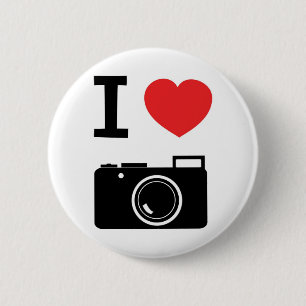 Bóton Redondo 5.08cm Eu amo a fotografia