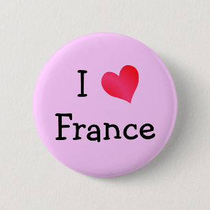 Bóton Redondo 5.08cm Eu amo a França
