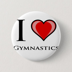 Bóton Redondo 5.08cm Eu amo a ginástica