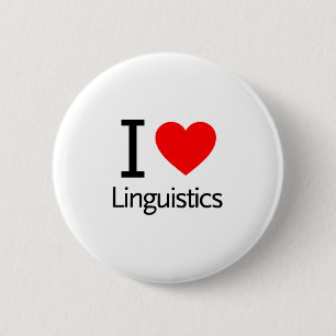 Bóton Redondo 5.08cm Eu amo a linguística