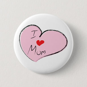 Bóton Redondo 5.08cm Eu Amo A Mãe