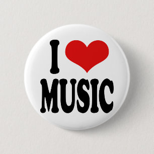 Bóton Redondo 5.08cm Eu amo a música