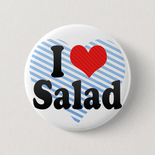 Bóton Redondo 5.08cm Eu amo a salada