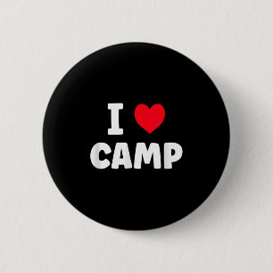 Bóton Redondo 5.08cm Eu Amo Acampamento de Verão Glamping