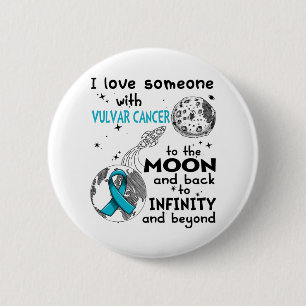 Bóton Redondo 5.08cm Eu amo alguém com consciência de Cancer vulvar