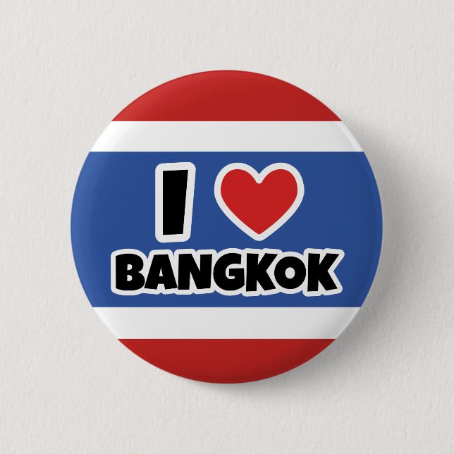 Bóton Redondo 5.08cm Eu amo Bangkok (Frente)