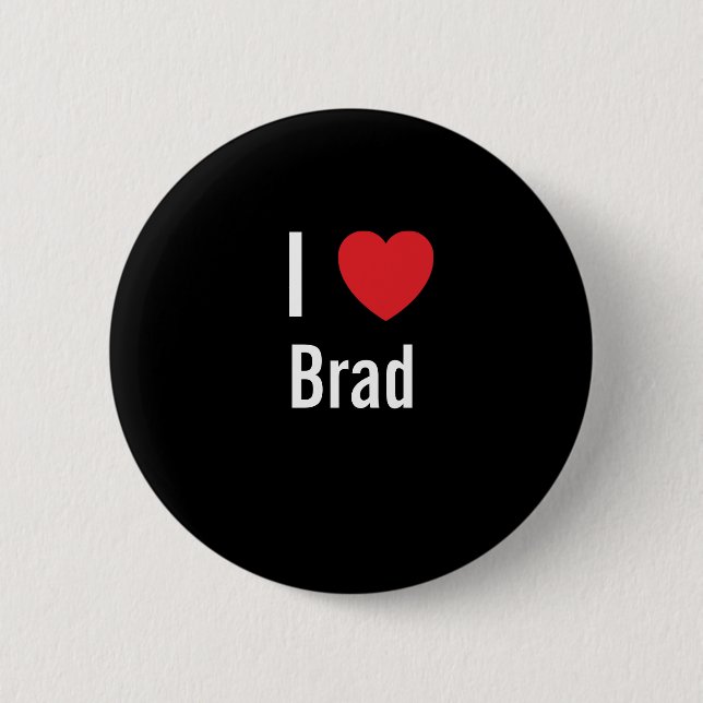 Bóton Redondo 5.08cm Eu amo Brad (Frente)