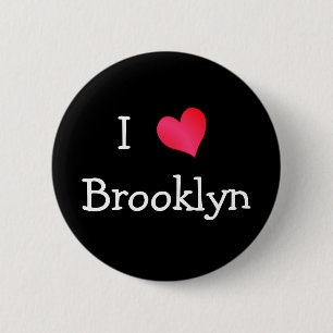 Bóton Redondo 5.08cm Eu amo Brooklyn