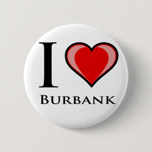 Bóton Redondo 5.08cm Eu amo Burbank