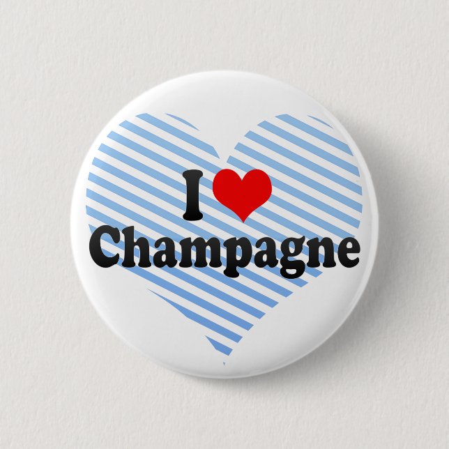 Bóton Redondo 5.08cm Eu amo Champagne (Frente)
