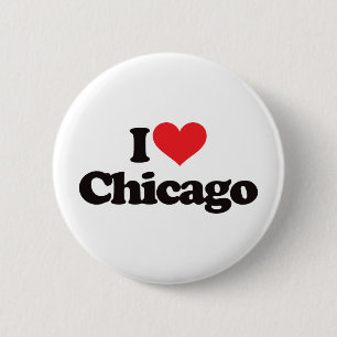 Bóton Redondo 5.08cm Eu amo Chicago