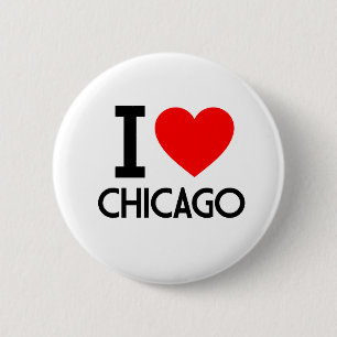 Bóton Redondo 5.08cm Eu amo Chicago