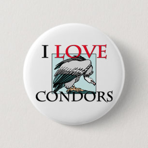 Bóton Redondo 5.08cm Eu amo Condors