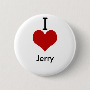 Bóton Redondo 5.08cm Eu amo (coração) Jerry