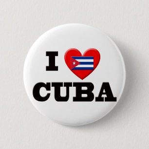 Bóton Redondo 5.08cm Eu amo Cuba