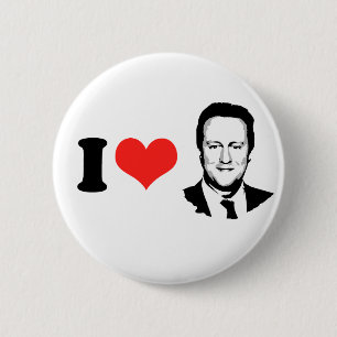 Bóton Redondo 5.08cm Eu amo David Cameron
