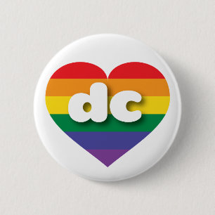 Bóton Redondo 5.08cm Eu amo DC Orgulho gay