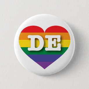 Bóton Redondo 5.08cm Eu amo Delaware Orgulho gay