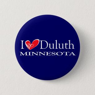 Bóton Redondo 5.08cm Eu Amo Duluth Minnesota