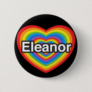 Bóton Redondo 5.08cm Eu amo Eleanor. Eu te amo Eleanor. Coração