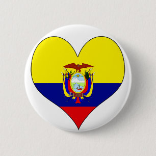 Bóton Redondo 5.08cm Eu amo Equador