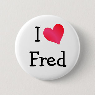 Bóton Redondo 5.08cm Eu amo Fred