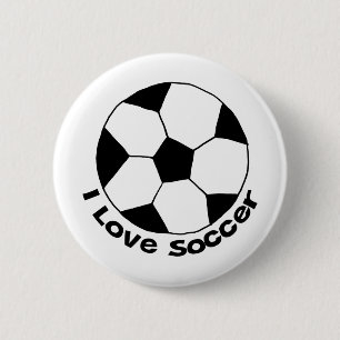 Bóton Redondo 5.08cm Eu Amo Futebol