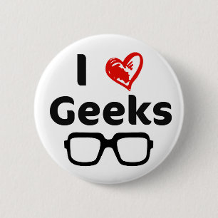 Bóton Redondo 5.08cm Eu amo geeks