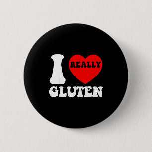 Bóton Redondo 5.08cm Eu Amo Glúten Eu Adoro Glúten Calorias Carboidrato