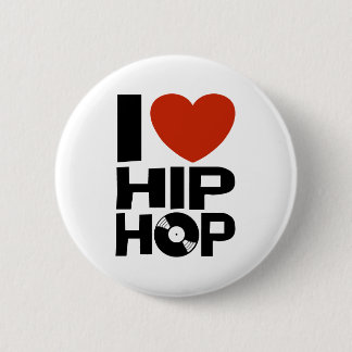 Bóton Redondo 5.08cm Eu Amo Hip Hop