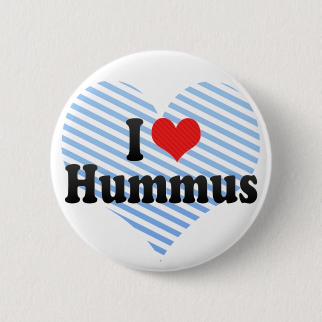 Bóton Redondo 5.08cm Eu amo Hummus (Frente)