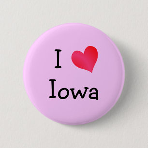 Bóton Redondo 5.08cm Eu Amo Iowa