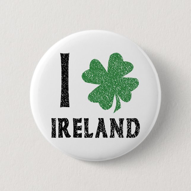 Bóton Redondo 5.08cm Eu amo Ireland (Frente)
