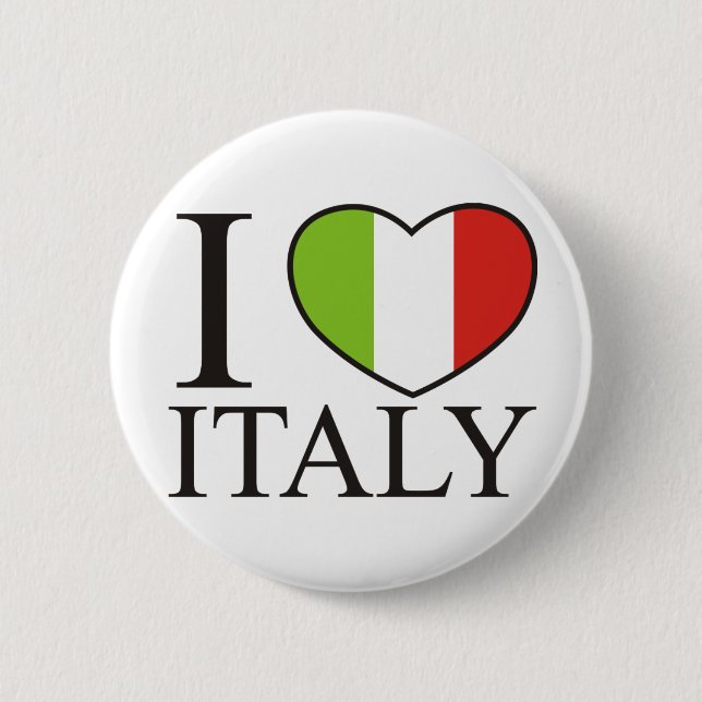 Bóton Redondo 5.08cm Eu amo Italia (Frente)