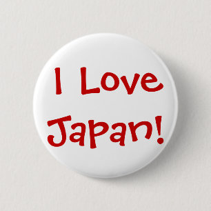 Bóton Redondo 5.08cm Eu amo Japão!