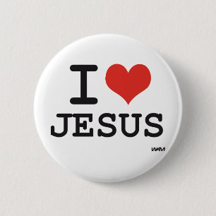 Bóton Redondo 5.08cm Eu amo Jesus
