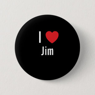 Bóton Redondo 5.08cm Eu amo Jim