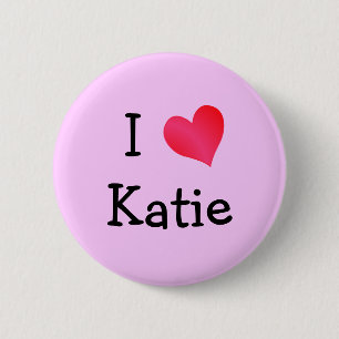 Bóton Redondo 5.08cm Eu Amo Katie