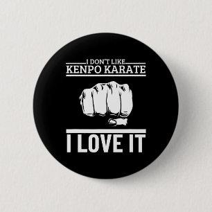 Bóton Redondo 5.08cm Eu Amo Kenpo Karate Divertido Orgulhoso Kenpo Amer