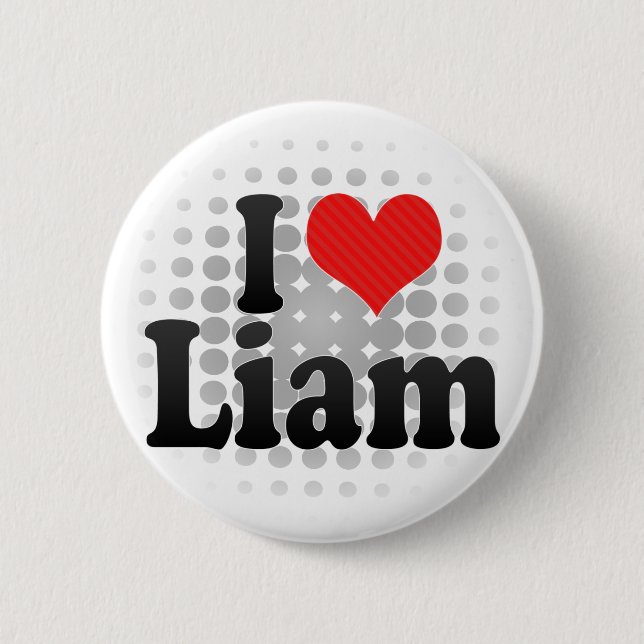 Bóton Redondo 5.08cm Eu amo Liam (Frente)