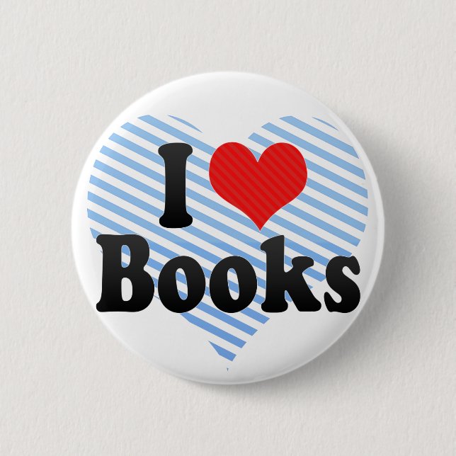 Bóton Redondo 5.08cm Eu amo livros (Frente)