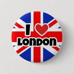 Bóton Redondo 5.08cm Eu amo Londres