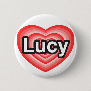Bóton Redondo 5.08cm Eu amo Lucy. Eu te amo Lucy. Coração