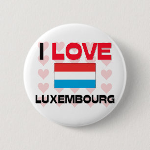 Bóton Redondo 5.08cm Eu amo Luxembourg