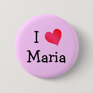 Bóton Redondo 5.08cm Eu Amo Maria