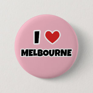 Bóton Redondo 5.08cm Eu amo Melbourne