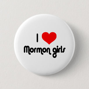Bóton Redondo 5.08cm Eu amo meninas do Mormon