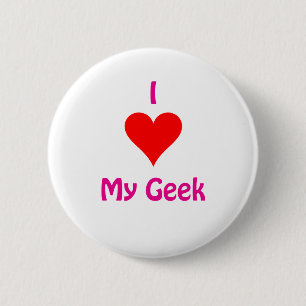 Bóton Redondo 5.08cm Eu amo meu geek