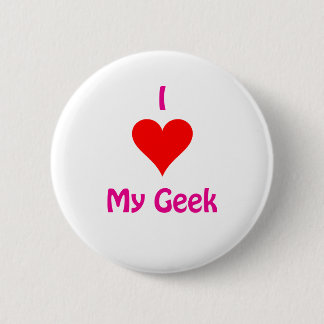 Bóton Redondo 5.08cm Eu amo meu geek