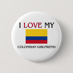 Bóton Redondo 5.08cm Eu amo meu namorada colombiano